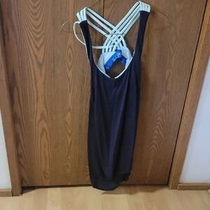 LULULEMON Black Strappy Back Tank Top Bralette Built in